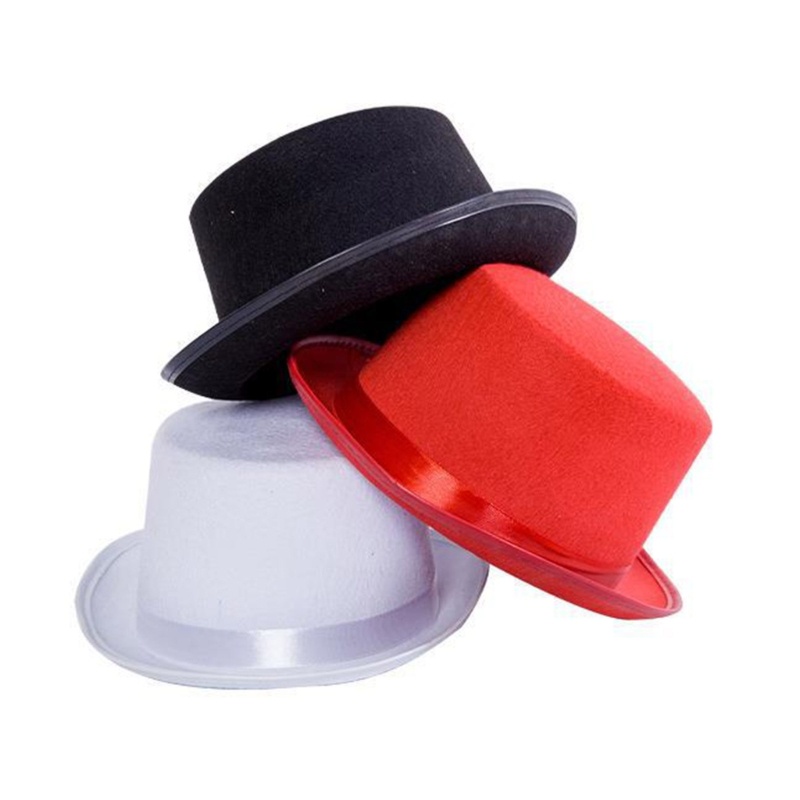 Children/Adult Sleek Felt  Hat Kid Fancy Dress Up Rave Party Hat Magician Hat