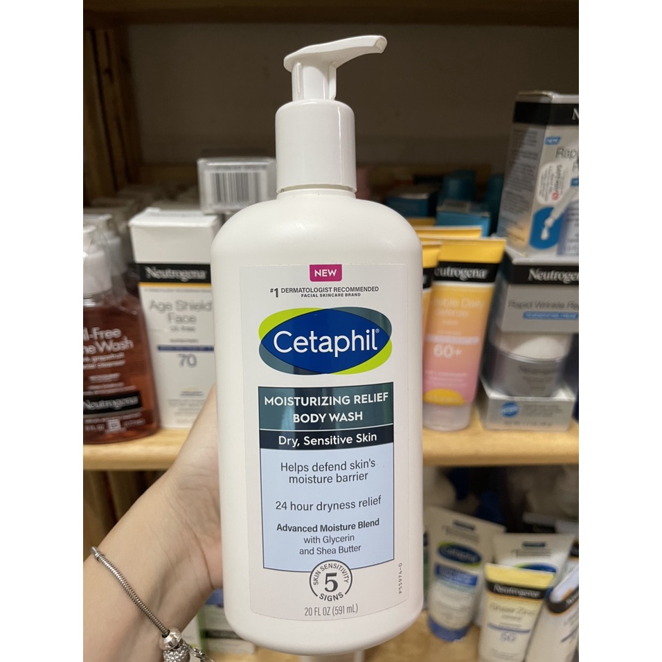 SALE Cetaphil Moisturizing Relief Body Wash dành cho da nhạy cảm, giúp