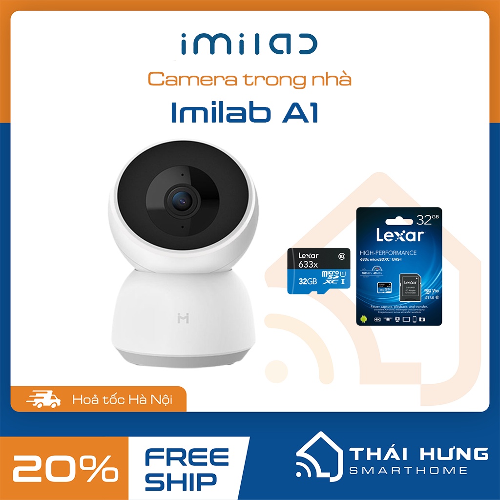 Camera giám sát Imilab A1 2K quay 360 độ Imilab A1 - Bản Quốc tế - Hàng ...