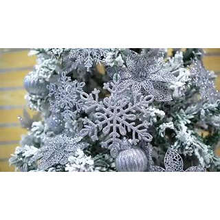 Hoa tuyết, bông tuyết, quả thông trang trí cây thông Noel Giáng sinh Christmas - Kem Shop K223