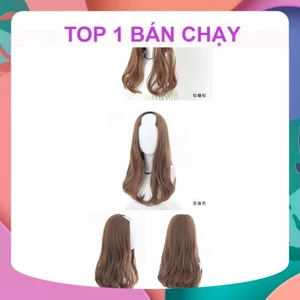 TÓC GIẢ KẸP U NỬA ĐẦU XOĂN NHẸ DÀI LƯỚI HOA