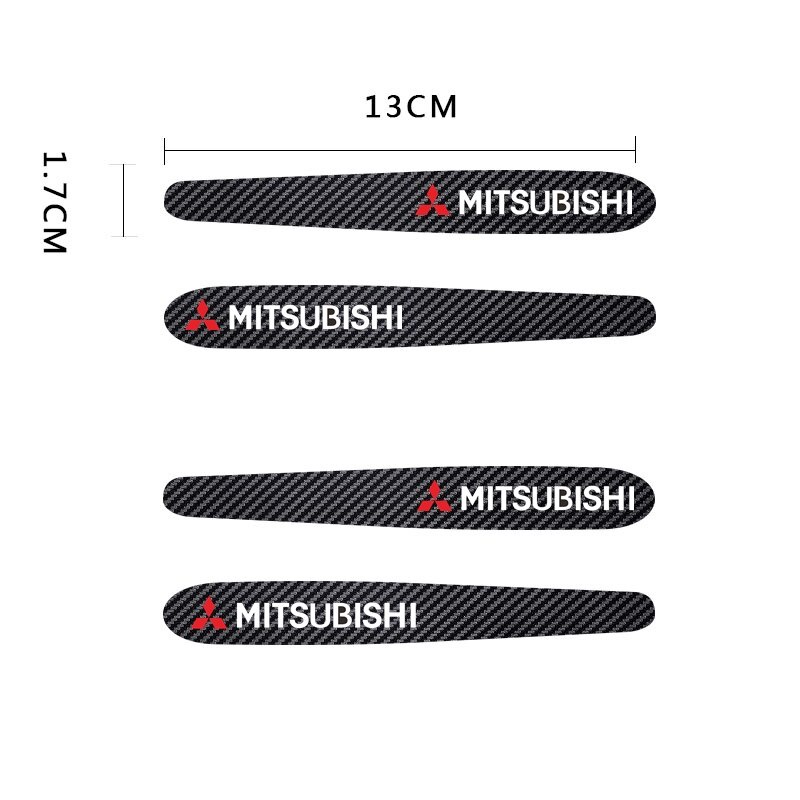 Bộ 4 / 8 Miếng Dán Tay Nắm Cửa Xe Hơi Bằng Sợi Carbon Cho Attrage Mirage G4 Triton Xpander Pajero Xpander Lancer ASX Storm Outlander
