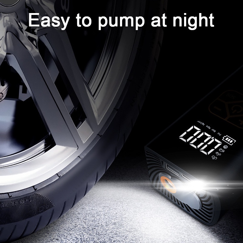 Máy bơm hơi điện tử SEAMETAL không dây 120w màn hình kỹ thuật số thông dụng cho lốp xe hơi xe máy