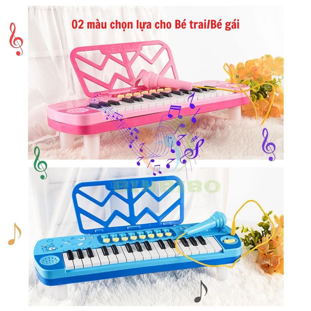 Đàn piano cho bé kèm mic đồ chơi có nhạc Có sẵn 3 pin AA tặng kèm - Binbibo