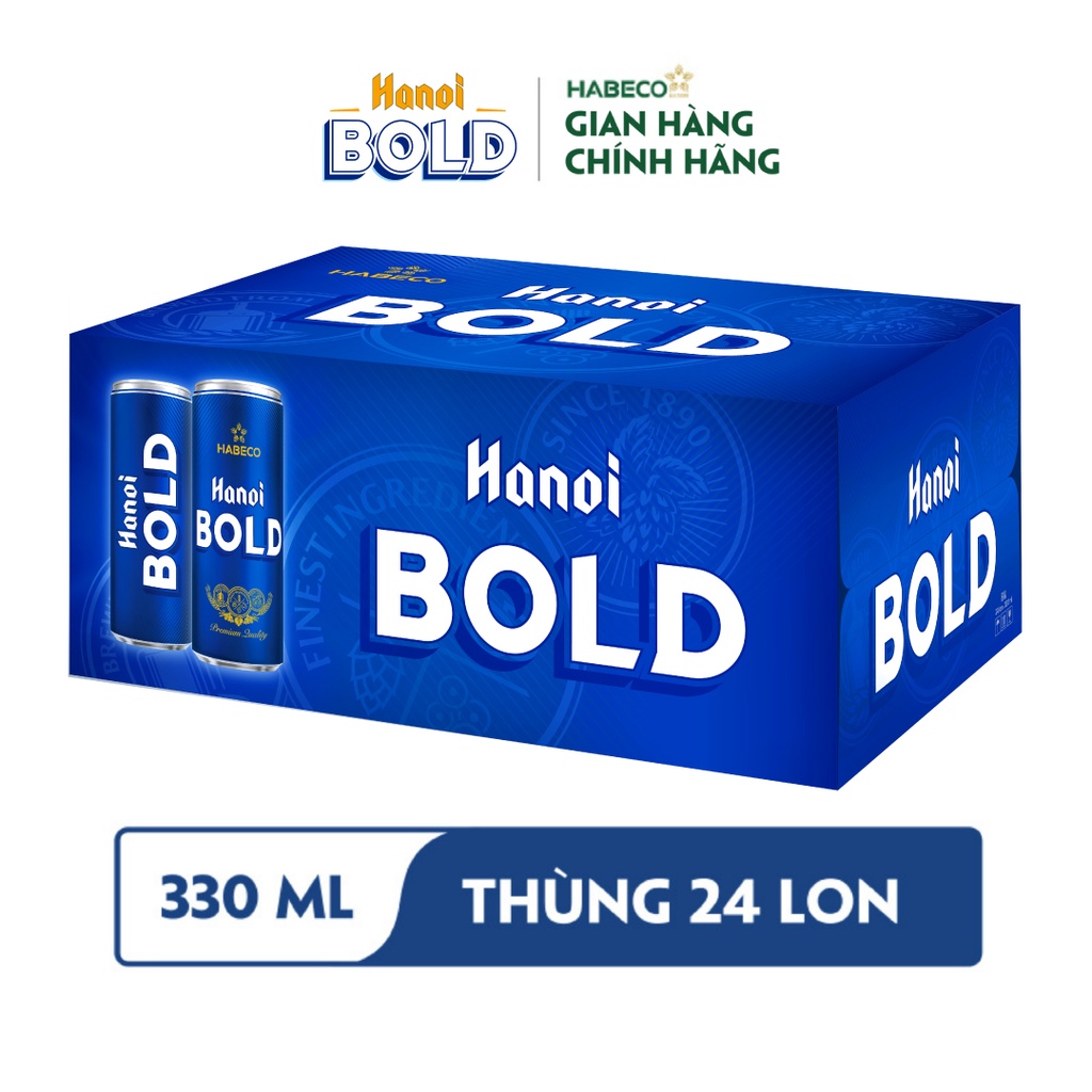Ảnh HỎA TỐC HÀ NỘI - COMBO 2 Thùng 24 lon Bia Hanoi BOLD – HABECO (330ml/lon) 3