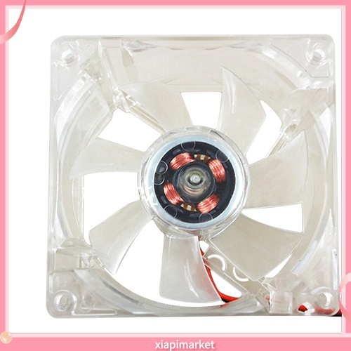 Quạt tản nhiệt màu trong suốt 8cm tích hợp đèn LED cho PC