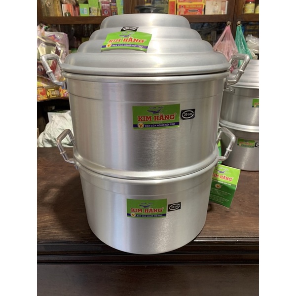 Bộ Chõ Nhôm Xi Hấp Xôi , Hấp Cơm , Hấp Bánh Nhôm Chính Hãng ( Kim Hằng ) Size 20 , 24 , 26 , 28 , 30cm