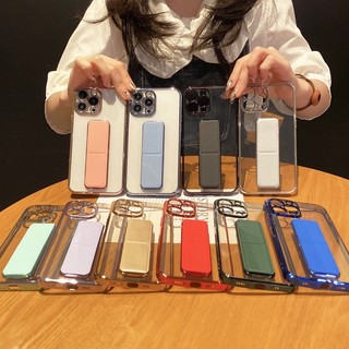 Ốp Mềm Từ Tính Trong Suốt Sang Trọng Cho iPhone 15 ProMax 14 13 12 11 Pro Max 13 Pro 14 15 Plus Vỏ Chống Sốc Có Chân Đế T08