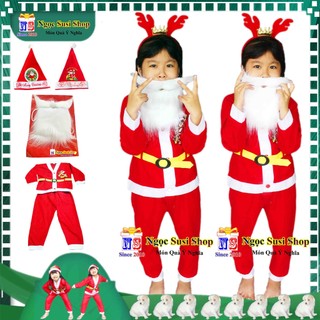 [TẶNG NÓN] ĐỒ NOEL CHO BÉ YÊU QUẦN ÁO ÔNG GIÀ NOEL - VẢI NỈ [MẶC CHỤP ẢNH SIÊU ĐẸP]