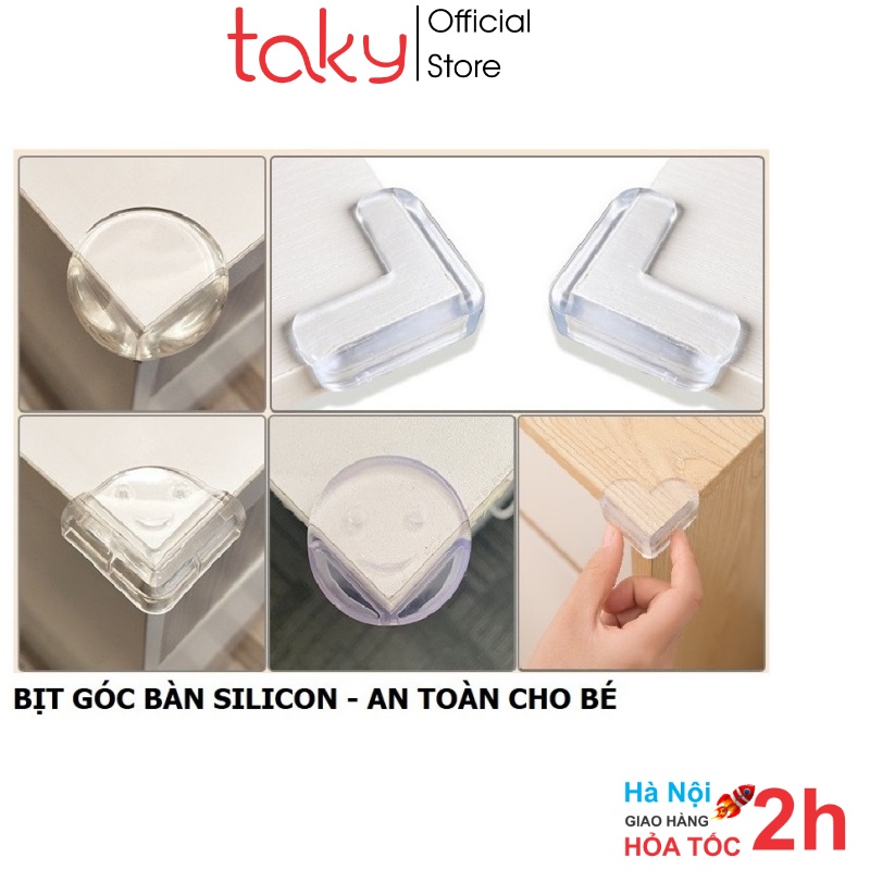 Ảnh Set 4 Bịt Góc Bàn Silicon - Taky, Nhỏ Gọn, Tiện Dụng, An Toàn Trong Gia Đình, Bảo Vệ An Toàn Cho Bé - 5500Set4 1
