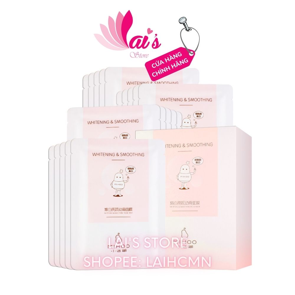 Hộp 21 Miếng Mặt Nạ Whitening & Smoothing Tiểu Mơ Hồ Mihoo Xiaomihu ...