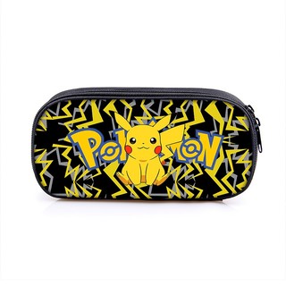 GC9 Pokemon Pikachu Sinh Viên Túi Đựng Bút Polyester Dung Tích Lớn Bút Chì Trẻ Em Hộp Văn Phòng Phẩm Một Lớp Cá Tính