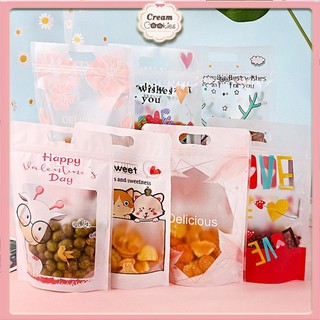 50 Chiếc Túi Zip Đựng Bánh Quy,Kẹo, Socola Hàng Dày Đẹp 250-300-500gr