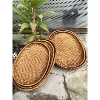 Bộ rá Ovan  vàng đựng trái cây củ quả , chụp hình sản phẩm decor