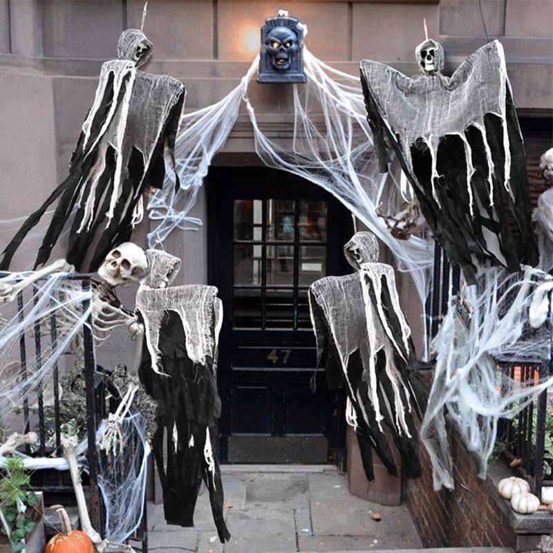 Ma halloween - mô hình con ma trang trí halloween - Ma cảm ứng đèn nhạc