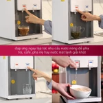 Máy lọc nước nóng lạnh mini để bàn nhập khẩu Fujihome,4 cấp lọc bình lọc nước uống trực tiếp làm nóng lạnh Block tự ngắt — ảnh 5