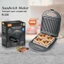 Máy kẹp nướng bánh mì RAF 1400W làm nóng đều 2 mặt khuôn, bánh thơm ngon