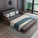 Ghế Sofa Giường Khung Sắt Tay Gỗ Kiểu Dáng Sang Trọng Cho Phòng Khách HGK-31, Có Tặng Kèm Bàn Sofa Chất Lượng Tốt — ảnh 3
