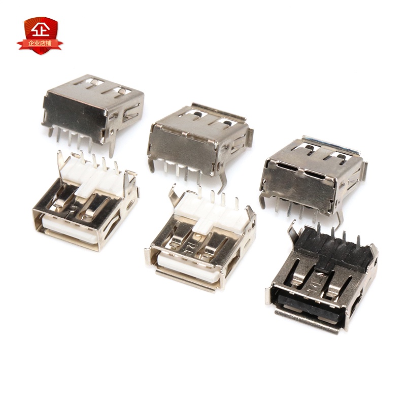 Ổ Cắm USB Loại A Ổ Cắm Nữ A-Nữ B-Nữ Thẳng Pin Cong Miếng Dán / Phích Cắm Bên / Phong Cách Cổng Vuông 90 Độ 180 Độ