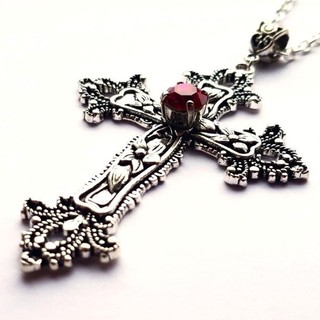 Mặt dây chuyền chữ thập phong cách Gothic vintage cho nữ