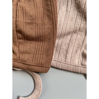 Mũ bonet cotton thông hơi màu vintage cho bé