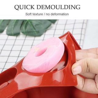 Khuôn Silicone Làm Bánh Ngọt Donut Socola Mousse - Khuôn Bánh Rán Vòng Fondant Trang Trí Bánh Nướng Bánh