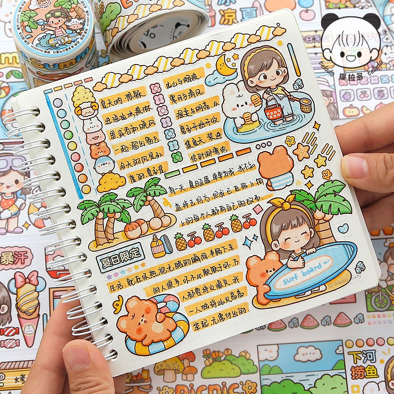 Washi tape sticker cute trang trí thủ công trong nhà, DIY Crafts, Scrapbook, Journal, Diary, Planner HD100-K88.