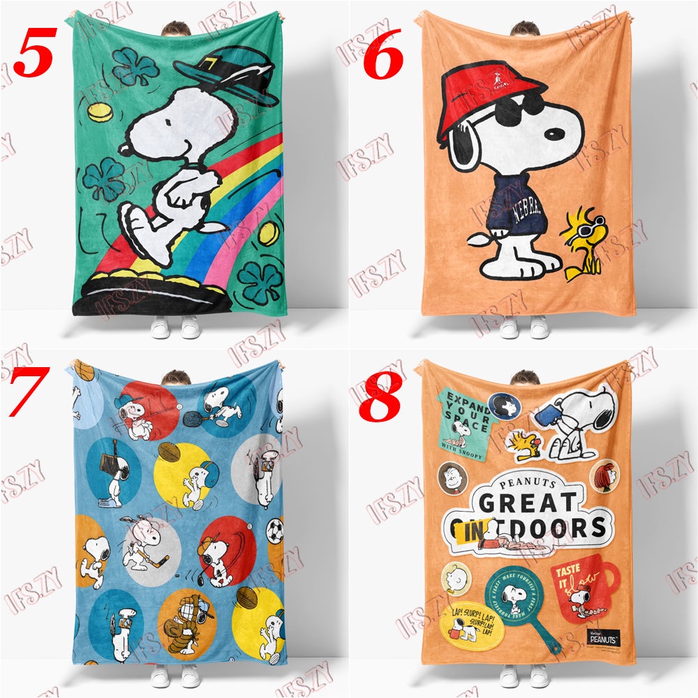Chăn Bông 4 Kích Thước Hình Nhân Vật Hoạt Hình snoopy Dễ Thương
