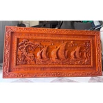 Tranh gỗ hương thuận buồm xuôi gió rộng 197 cm . Tranh treo tường trang trí phong thuỷ gia đình, công ty , cửa hàng — ảnh 2