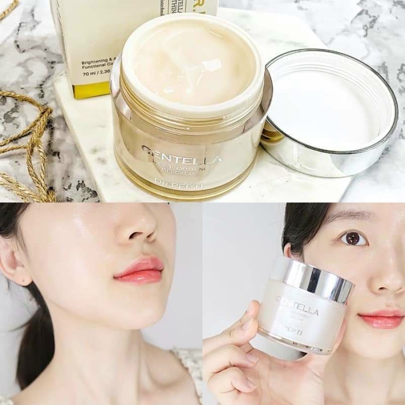 Kem dưỡng ẩm chiết xuất rau má Dr.Pepti Centella Moist Soothing Gel Cream 70ML - PHUONGANHOUSE