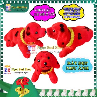 [LÔNG NHUNG] CHÓ ĐÓM LẮC ĐẦU ĐỂ TAPLO Ô TÔ XE HƠI SIZE LỚN 17CM [ GIAO NGẪU NHIÊN MÀU]