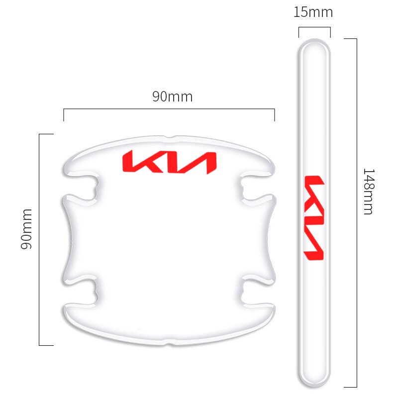 Bộ 4 / 8 Miếng Dán Trong Suốt Bảo Vệ Tay Nắm Cửa Xe Hơi KIA New Morning Forte Spectra Sportage Rio Picanto Sorento K5 K3 Cerato Rondo Grand Carnival