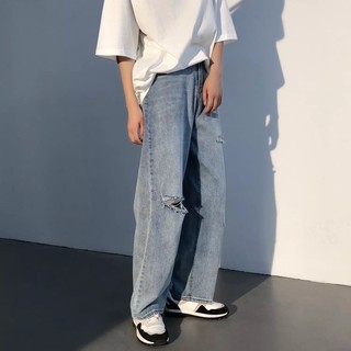 Quần Jeans Ống Rộng Dáng Suông,Thời Trang  Unisex,Quần Bò Baggy From Rộng Nam Nữ, -QJR022-Chất Vải Jeans Dầy Dặn