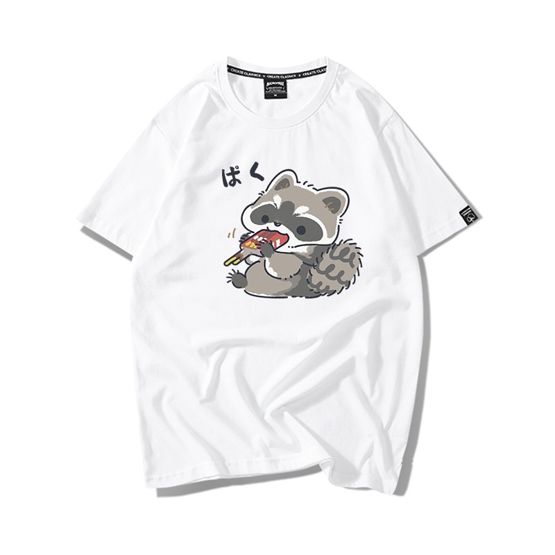 Áo Thun Nữ Tay Lỡ HappyFamily Form Rộng In Hình Chồn Mập Ú Dễ Thương Đáng Yêu Cotton 100 Cao Cấp