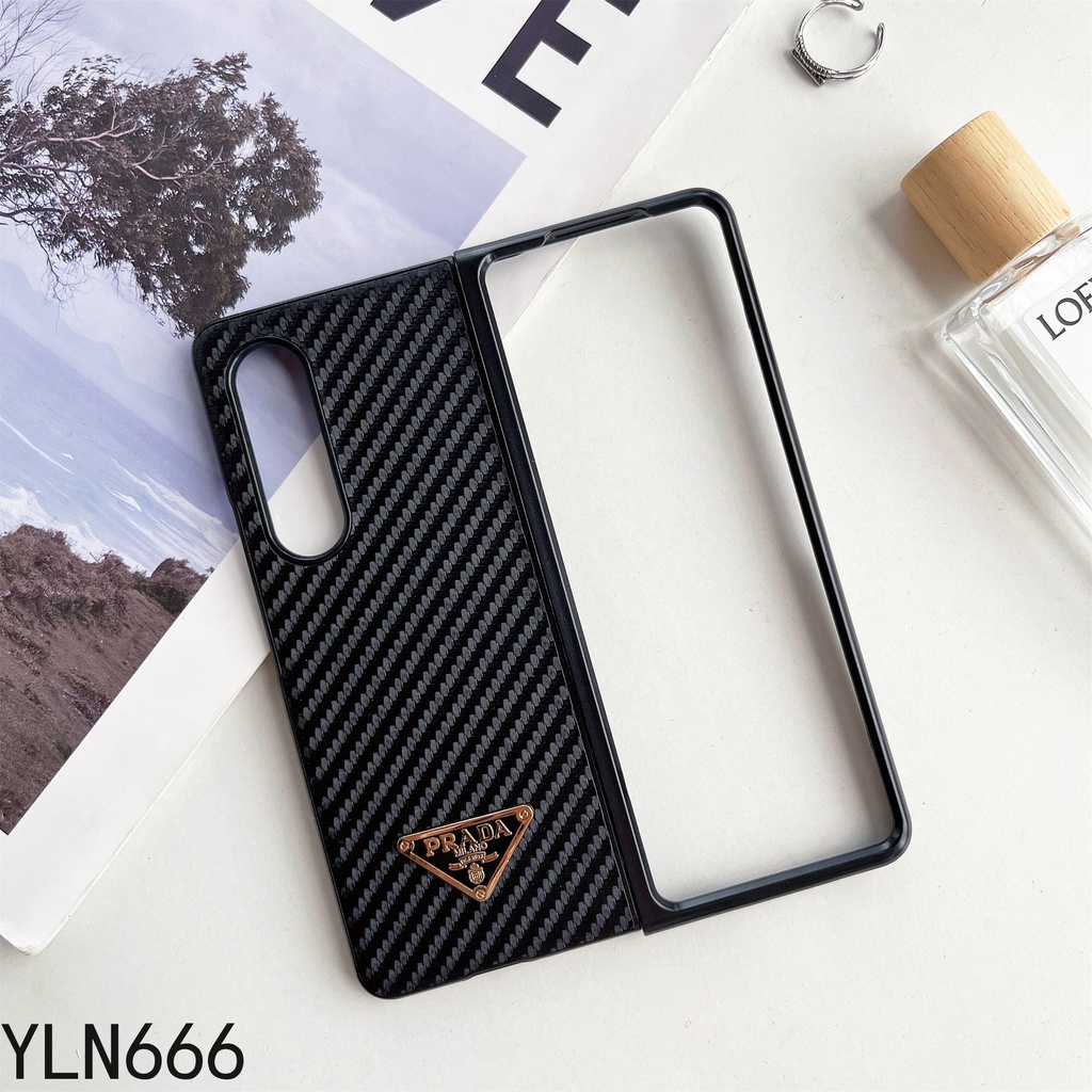 Ốp Điện Thoại Cao Cấp Sang Trọng Cho Samsung Galaxy Z Fold 6 5 4 3 2 Vải Ốp Điện Thoại Cổ Điển Cho Z Fold6 Vintage Thiết Kế Da Sang Trọng Gấp Lưng Chống Sốc Vỏ Điện Thoại Bảo Vệ