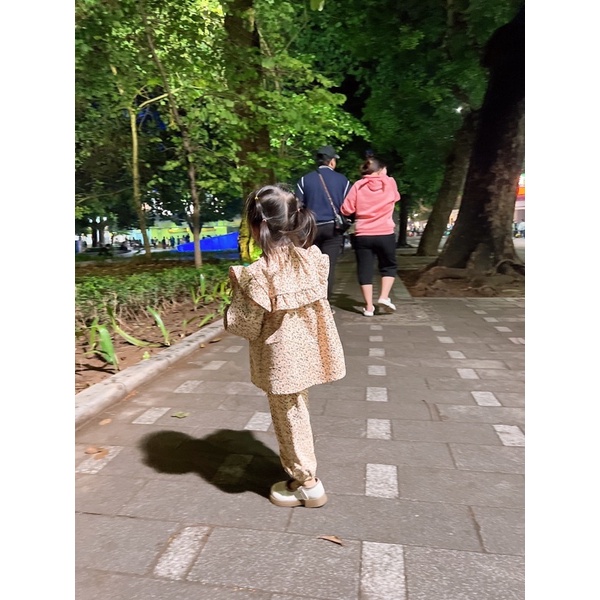 Bộ Nhung Tăm Mềm Mịn Vintage Cho Bé Gái 5-16Kg Liena'S Closet