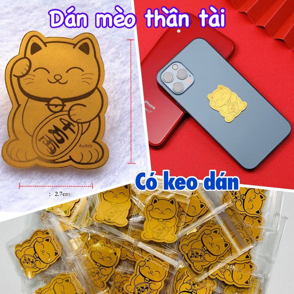 {SIÊU RẺ} Mèo thần tài mạ vàng 24k rước lộc vào nhà / Mèo thần tài