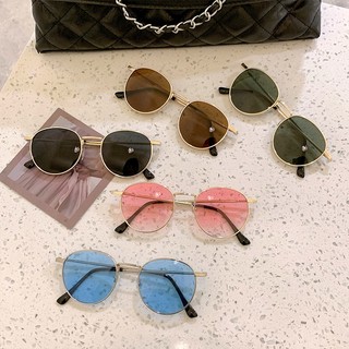 Mới Vintage Hàn Quốc Khung Tròn Kính Mát Nữ Nhiều Màu Hợp Thời Trang Nam Nữ Kính Mắt Hàng Đầu Cao Cấp Thương Hiệu Thiết Kế UV400 Sắc Thái