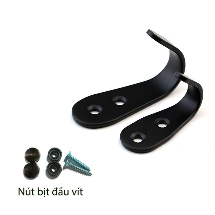 Móc treo quần áo bằng inox 304 mạ màu đen, có nút bịt đầu vít | Shopee ...