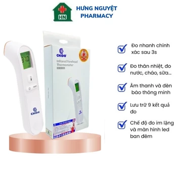 Nhiệt kế điện tử hồng ngoại cầm tay Chido 2022 CN Nhật Bản theo dõi nhiệt độ cơ thể nước đo tai đo trán chính xác