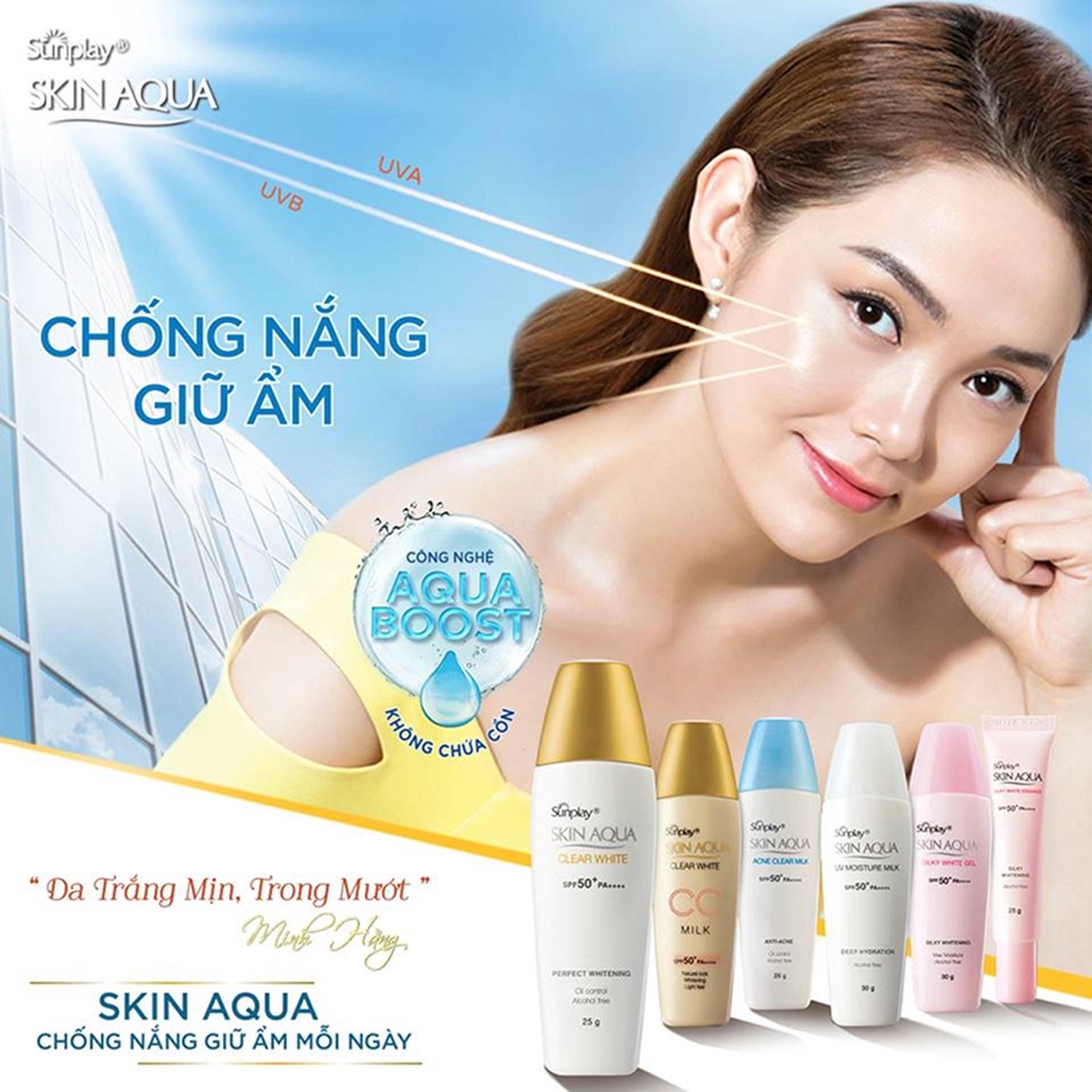 Ảnh Kem Chống Nắng Sunplay Skin Aqua Dưỡng Trắng Mịn, Ngừa Mụn, Dưỡng Ẩm Cho Mọi Loại Da SPF 50+ PA+++++ 2