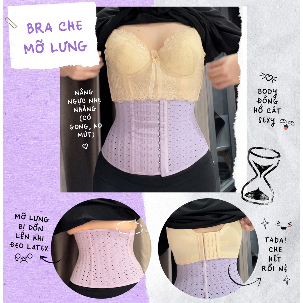 Ảnh Áo Ngực - Áo Lót - Bra Corset Che Mỡ Lưng Bản To & Khắc Phục Mỡ Nách Khi Đeo Latex by W.Store 1