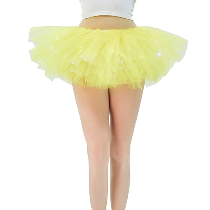 Da Nữ Váy Tutu 5 Lớp Váy Tutu Sáng Lên LED Váy Ba Lê Cho Dự Tiệc