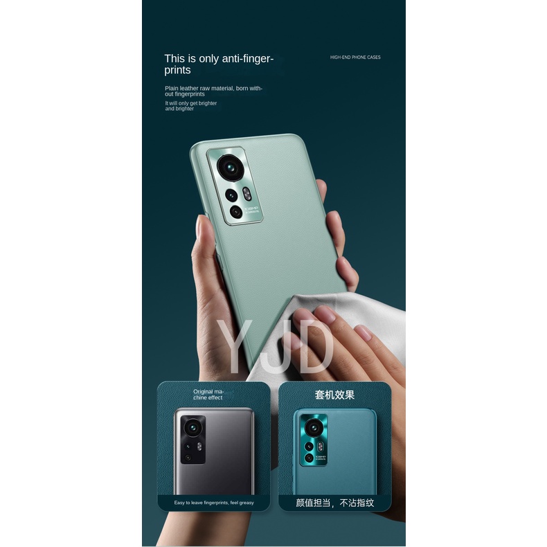 Ốp Điện Thoại Bằng Da Và Kim Loại Chống Sốc Cho Xiaomi 12T K50 Ultra