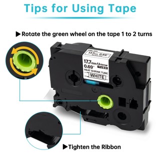 Ống Co Nhiệt 5.8 / 8.8 / 11.7mm Tương Thích Với Máy In Brother PT H500 E300VP E500 E550WVP P750WVP P700 HSe231 HSe 231Se-231