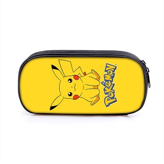 GC9 Pokemon Pikachu Sinh Viên Túi Đựng Bút Polyester Dung Tích Lớn Bút Chì Trẻ Em Hộp Văn Phòng Phẩm Một Lớp Cá Tính