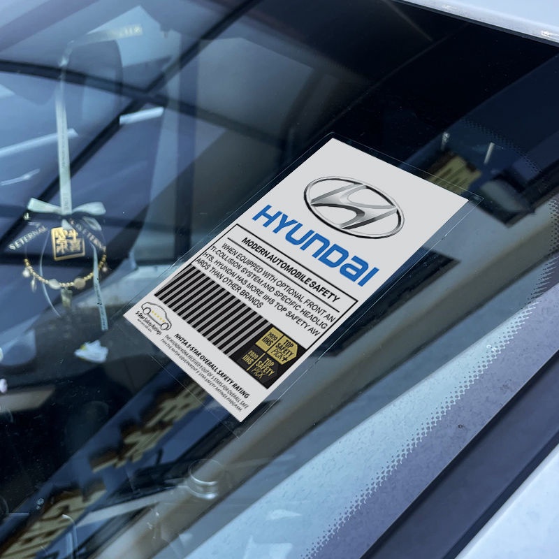 Sticker Dán Kính Chắn Gió Tĩnh Điện JDM Trang Trí Nội Thất Xe Hơi Hyundai i10 Kona Getz Accent Elantra Sonata Tucson I30 Santafe Creta ix35 I20 I40 Matrix