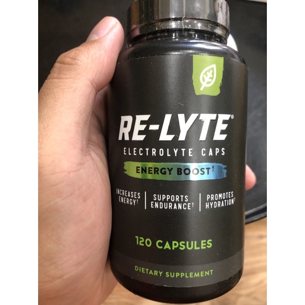 REDMOND Re-Lyte Energy Boost Capsules, 120 Count Chúng chứa một hỗn hợp cân  bằng của hỗn hợp điện giải Re-Lyte, caffein