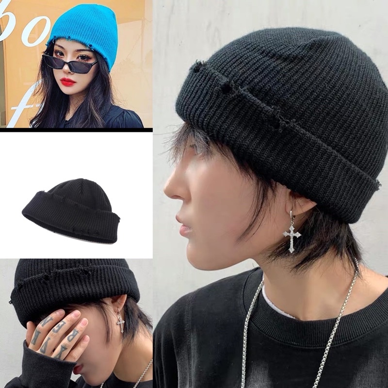 Mũ beanie len rách nhiều màu sắc | Shopee Việt Nam