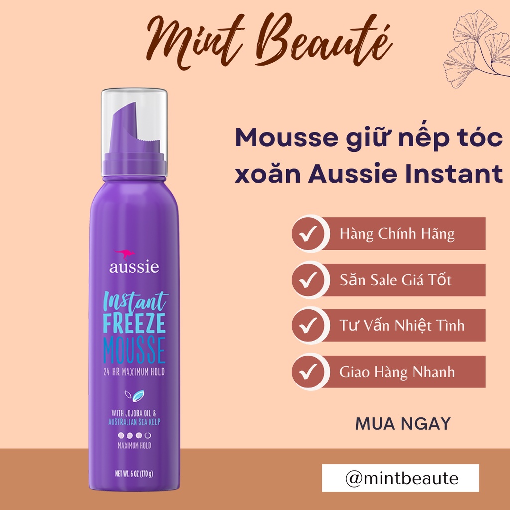 Không thể không nhắc đến Aussie - thương hiệu nổi tiếng với các sản phẩm chăm sóc tóc chất lượng cao. Đến với Aussie, bạn sẽ khám phá ra các loại xịt giữ nếp tóc tuyệt vời giúp tóc của bạn luôn tươi tắn và bồng bềnh.